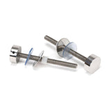 From The Anvil - Polished SS (304) 100mm Bolt Fixings for T Bar (2) | Sku. 50272 | Trade Door Handles.
