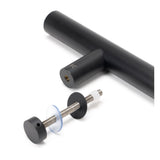 From The Anvil - Matt Black SS (304) 100mm Bolt Fixings for T Bar (2) | Sku. 50273 | Trade Door Handles.