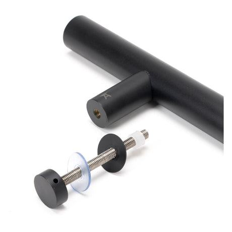 From The Anvil - Matt Black SS (304) 100mm Bolt Fixings for T Bar (2) | Sku. 50273 | Trade Door Handles.