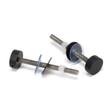 From The Anvil - Matt Black SS (304) 100mm Bolt Fixings for T Bar (2) | Sku. 50273 | Trade Door Handles.