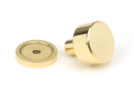 From The Anvil - Polished Brass Kelso Cabinet Knob - 25mm (Plain) | Sku. 50292 | Trade Door Handles.