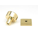 From The Anvil - Polished Brass Kelso Cabinet Knob - 25mm (Square) | Sku. 50294 | Trade Door Handles.