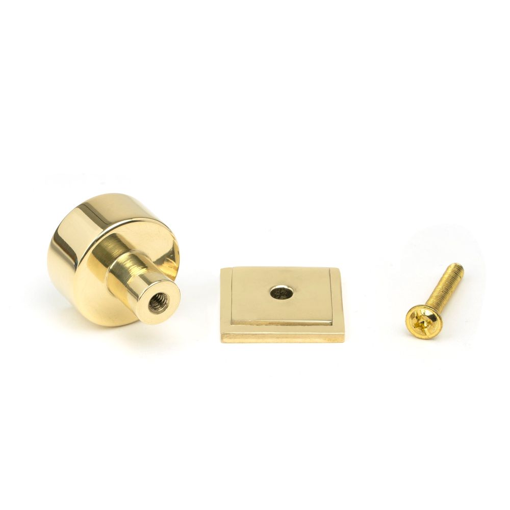From The Anvil - Polished Brass Kelso Cabinet Knob - 25mm (Square) | Sku. 50294 | Trade Door Handles.