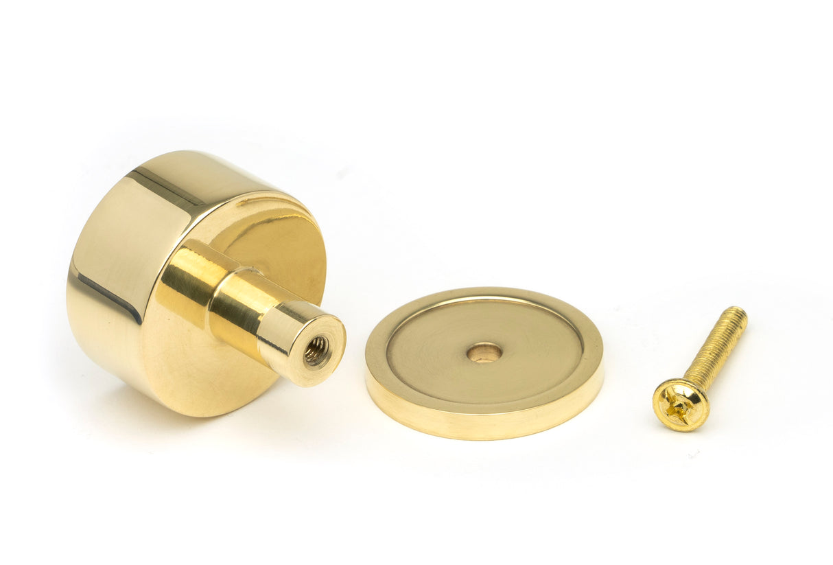 From The Anvil - Polished Brass Kelso Cabinet Knob - 32mm (Plain) | Sku. 50295 | Trade Door Handles.