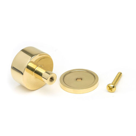 From The Anvil - Polished Brass Kelso Cabinet Knob - 32mm (Plain) | Sku. 50295 | Trade Door Handles.