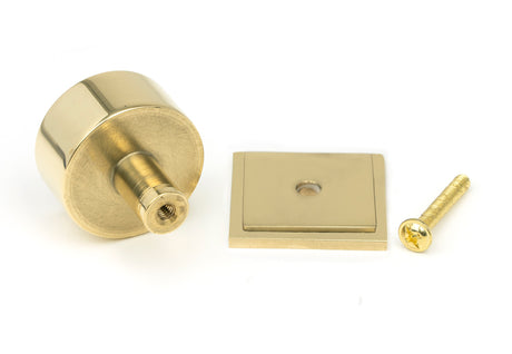 From The Anvil - Polished Brass Kelso Cabinet Knob - 32mm (Square) | Sku. 50297 | Trade Door Handles.