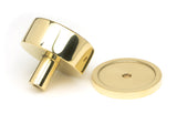 From The Anvil - Polished Brass Kelso Cabinet Knob - 38mm (Plain) | Sku. 50298 | Trade Door Handles.