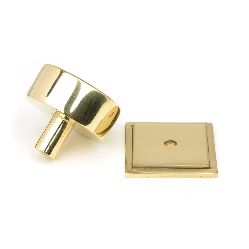 From The Anvil - Polished Brass Kelso Cabinet Knob - 38mm (Square) | Sku. 50300 | Trade Door Handles.