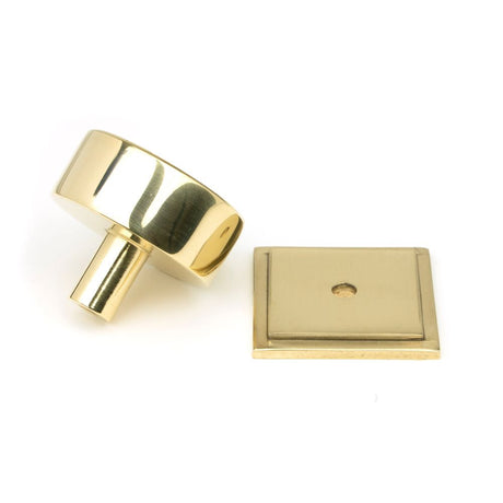 From The Anvil - Polished Brass Kelso Cabinet Knob - 38mm (Square) | Sku. 50300 | Trade Door Handles.