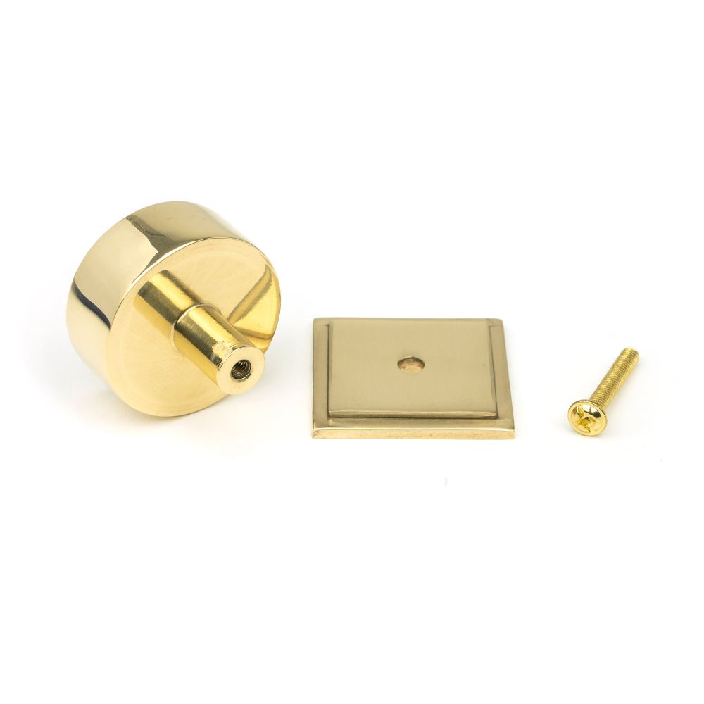From The Anvil - Polished Brass Kelso Cabinet Knob - 38mm (Square) | Sku. 50300 | Trade Door Handles.
