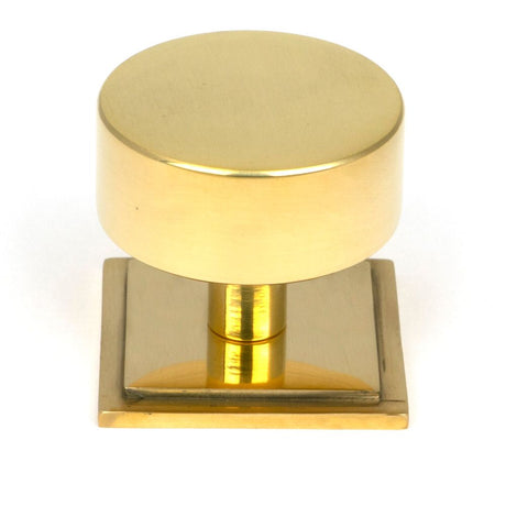 From The Anvil - Polished Brass Kelso Cabinet Knob - 38mm (Square) | Sku. 50300 | Trade Door Handles.