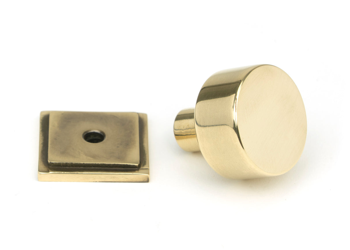 From The Anvil - Aged Brass Kelso Cabinet Knob - 25mm (Square) | Sku. 50306 | Trade Door Handles.