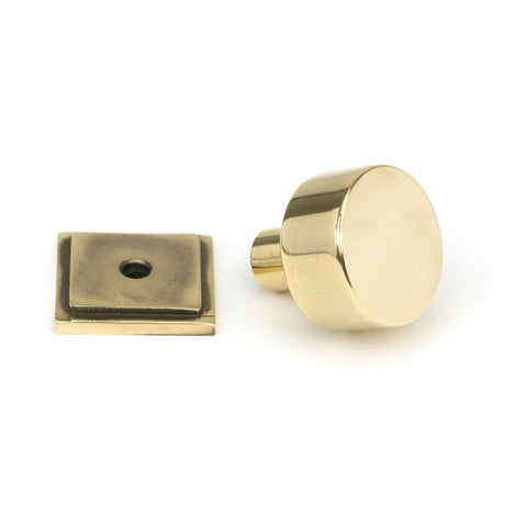 From The Anvil - Aged Brass Kelso Cabinet Knob - 25mm (Square) | Sku. 50306 | Trade Door Handles.