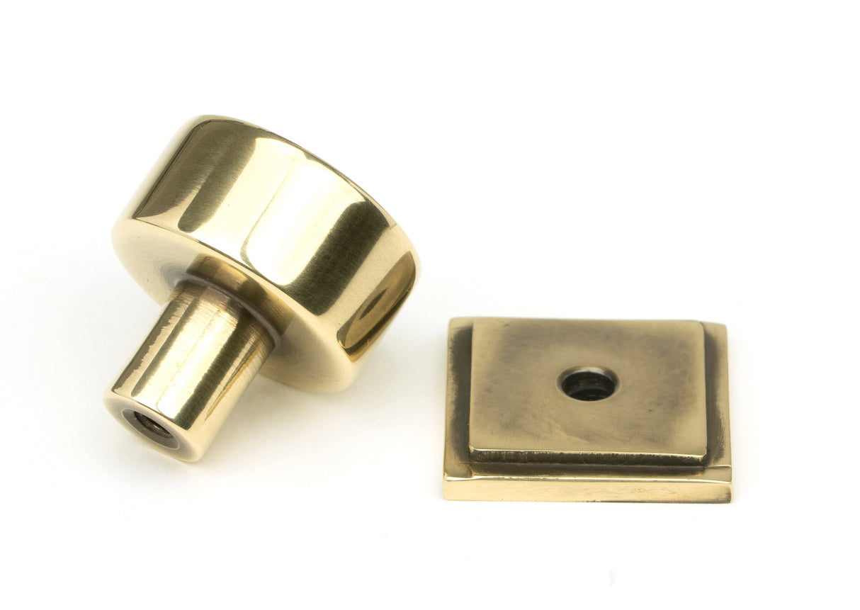 From The Anvil - Aged Brass Kelso Cabinet Knob - 25mm (Square) | Sku. 50306 | Trade Door Handles.