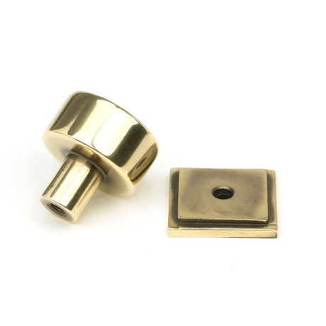 From The Anvil - Aged Brass Kelso Cabinet Knob - 25mm (Square) | Sku. 50306 | Trade Door Handles.