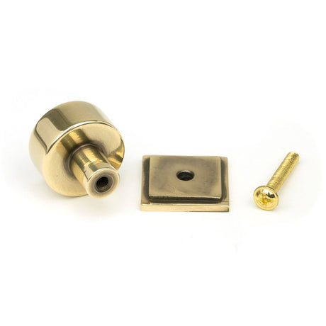 From The Anvil - Aged Brass Kelso Cabinet Knob - 25mm (Square) | Sku. 50306 | Trade Door Handles.