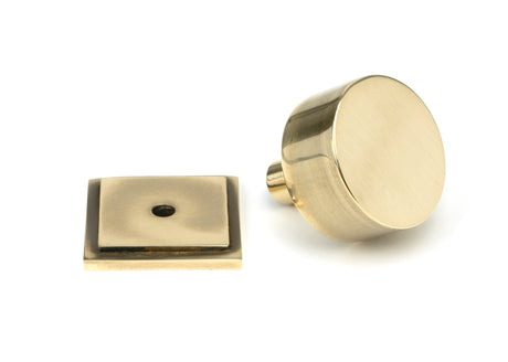 From The Anvil - Aged Brass Kelso Cabinet Knob - 32mm (Square) | Sku. 50309 | Trade Door Handles.