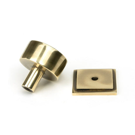 From The Anvil - Aged Brass Kelso Cabinet Knob - 32mm (Square) | Sku. 50309 | Trade Door Handles.