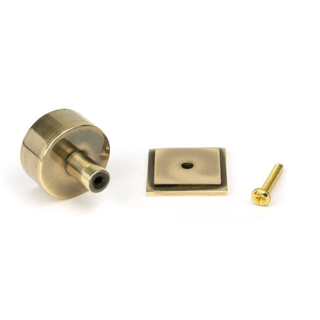 From The Anvil - Aged Brass Kelso Cabinet Knob - 32mm (Square) | Sku. 50309 | Trade Door Handles.