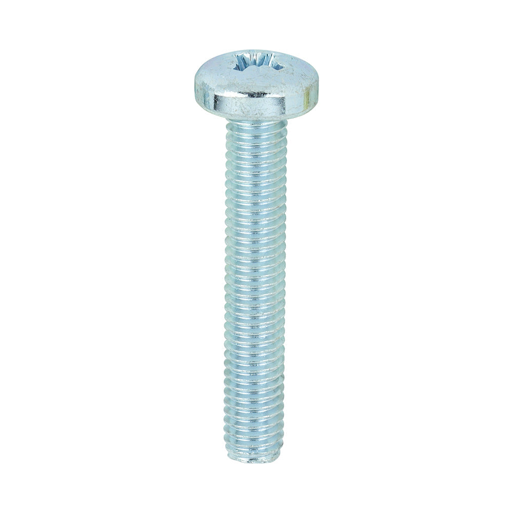 This is an image of Timco - Metric Threaded Machine Screws - PZ - Pan Head - Zinc M5 x 30mm - (100 PCS Box) 5030PPM