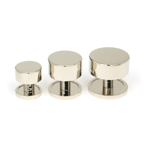 From The Anvil - Polished Nickel Kelso Cabinet Knob - 25mm (Plain) | Sku. 50313 | Trade Door Handles.