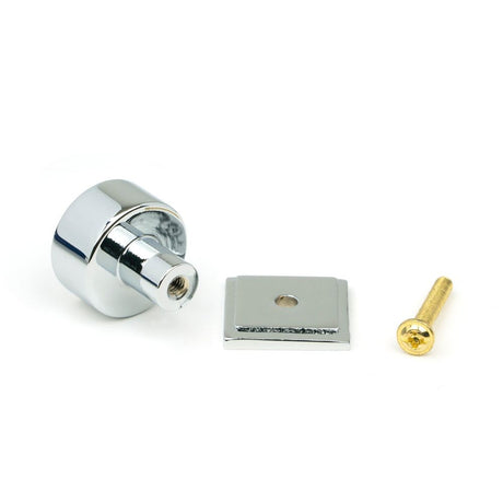 From The Anvil - Polished Chrome Kelso Cabinet Knob - 25mm (Square) | Sku. 50327 | Trade Door Handles.