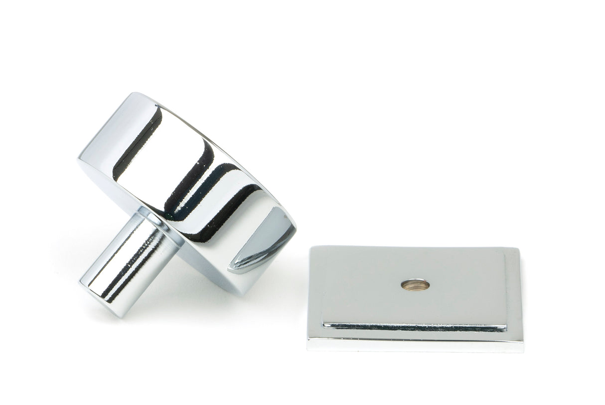 From The Anvil - Polished Chrome Kelso Cabinet Knob - 38mm (Square) | Sku. 50333 | Trade Door Handles.