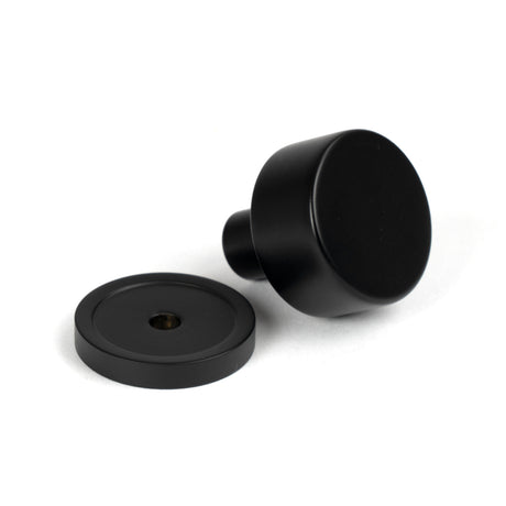 From The Anvil - Matt Black Kelso Cabinet Knob - 25mm (Plain) | Sku. 50337 | Trade Door Handles.