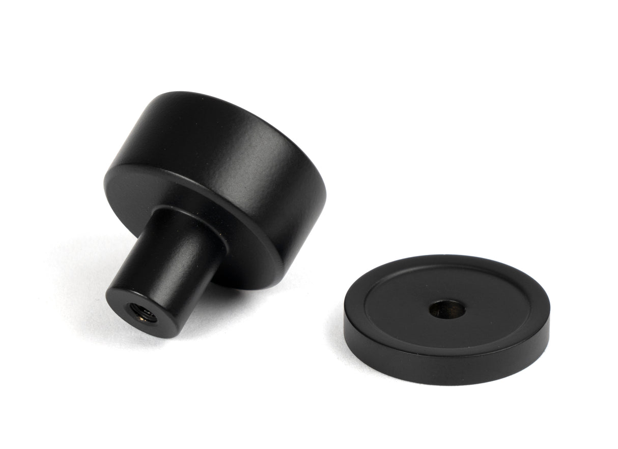 From The Anvil - Matt Black Kelso Cabinet Knob - 25mm (Plain) | Sku. 50337 | Trade Door Handles.