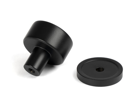 From The Anvil - Matt Black Kelso Cabinet Knob - 25mm (Plain) | Sku. 50337 | Trade Door Handles.