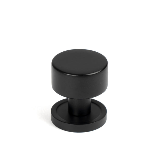 From The Anvil - Matt Black Kelso Cabinet Knob - 25mm (Plain) | Sku. 50337 | Trade Door Handles.