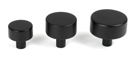 From The Anvil - Matt Black Kelso Cabinet Knob - 25mm (No rose) | Sku. 50338 | Trade Door Handles.