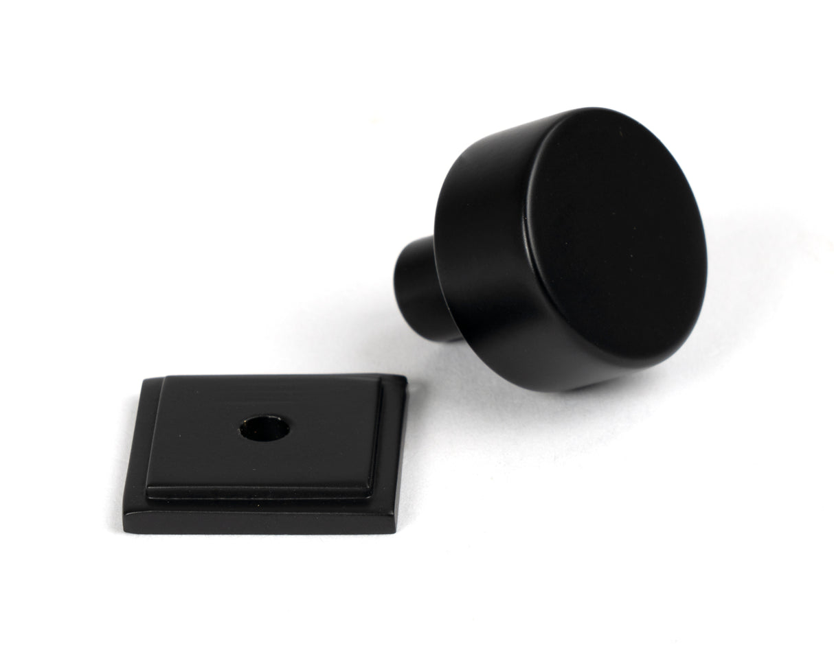 From The Anvil - Matt Black Kelso Cabinet Knob - 25mm (Square) | Sku. 50339 | Trade Door Handles.