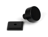 From The Anvil - Matt Black Kelso Cabinet Knob - 25mm (Square) | Sku. 50339 | Trade Door Handles.