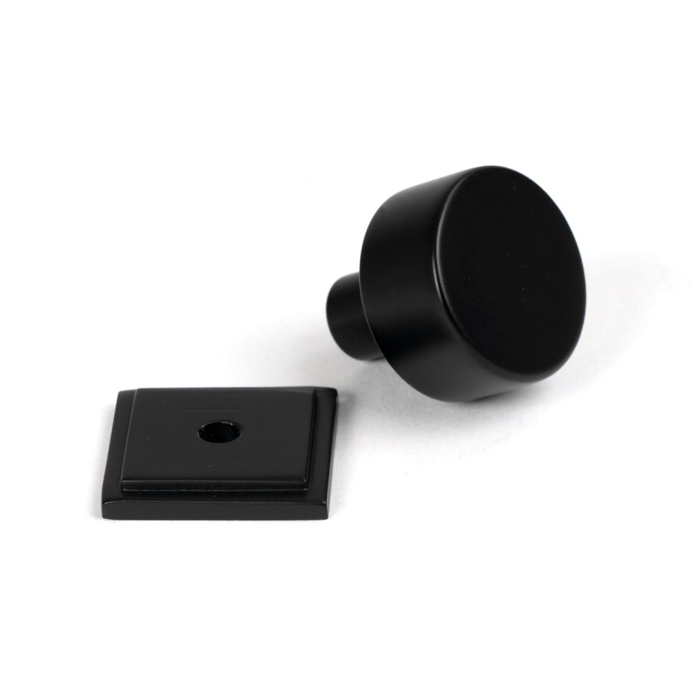 From The Anvil - Matt Black Kelso Cabinet Knob - 25mm (Square) | Sku. 50339 | Trade Door Handles.