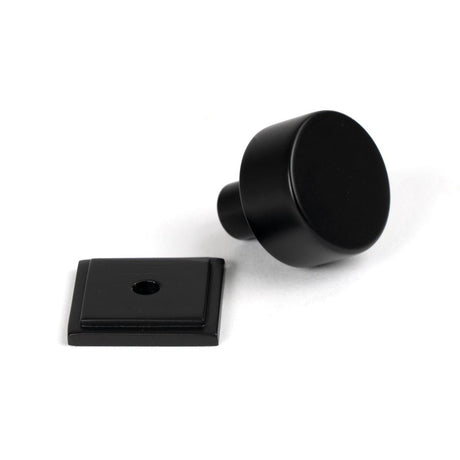 From The Anvil - Matt Black Kelso Cabinet Knob - 25mm (Square) | Sku. 50339 | Trade Door Handles.