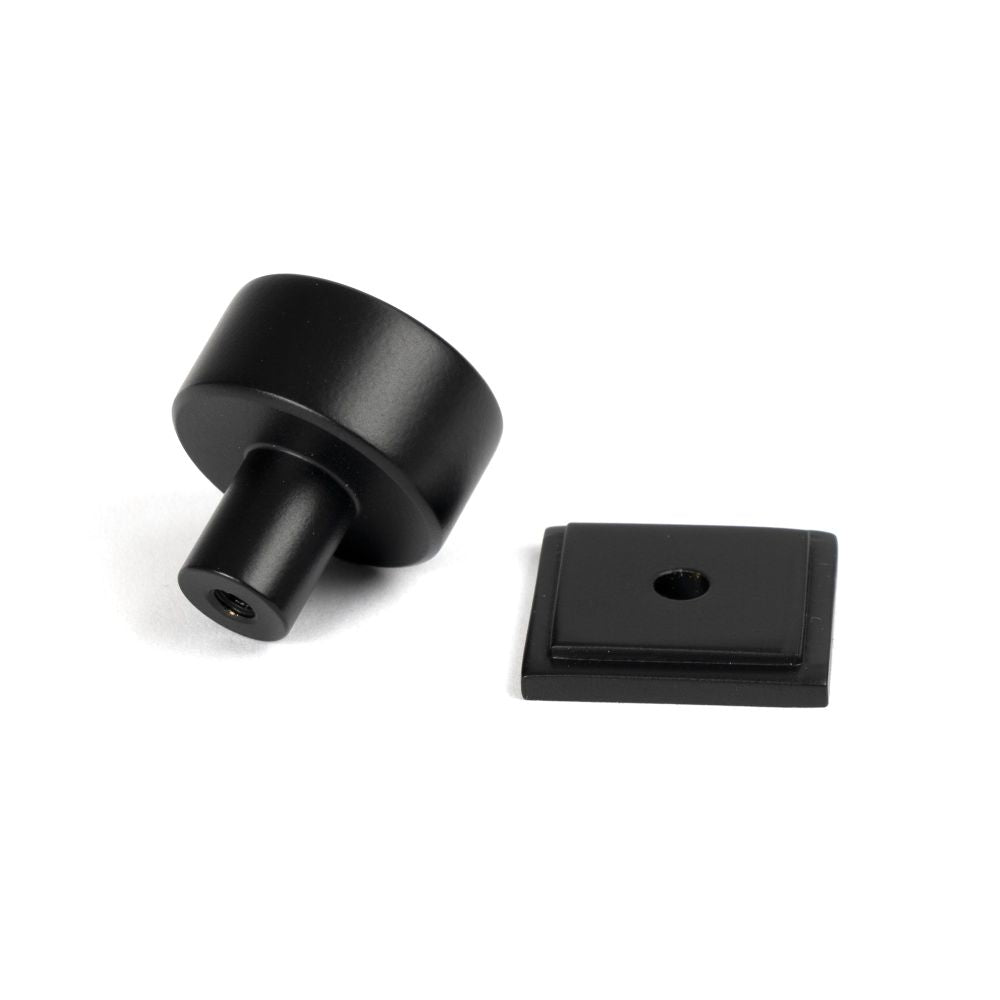 From The Anvil - Matt Black Kelso Cabinet Knob - 25mm (Square) | Sku. 50339 | Trade Door Handles.