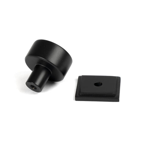 From The Anvil - Matt Black Kelso Cabinet Knob - 25mm (Square) | Sku. 50339 | Trade Door Handles.