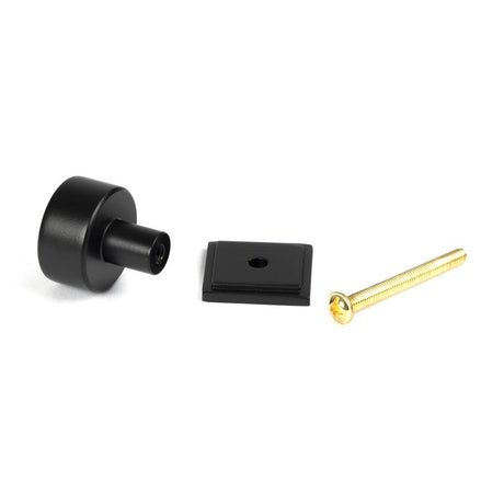 From The Anvil - Matt Black Kelso Cabinet Knob - 25mm (Square) | Sku. 50339 | Trade Door Handles.