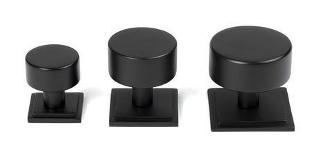 From The Anvil - Matt Black Kelso Cabinet Knob - 25mm (Square) | Sku. 50339 | Trade Door Handles.