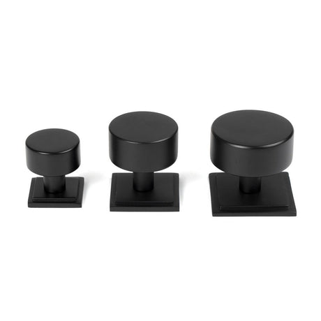 From The Anvil - Matt Black Kelso Cabinet Knob - 25mm (Square) | Sku. 50339 | Trade Door Handles.