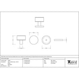 From The Anvil - Matt Black Kelso Cabinet Knob - 32mm (Plain) | Sku. 50340 | Trade Door Handles.