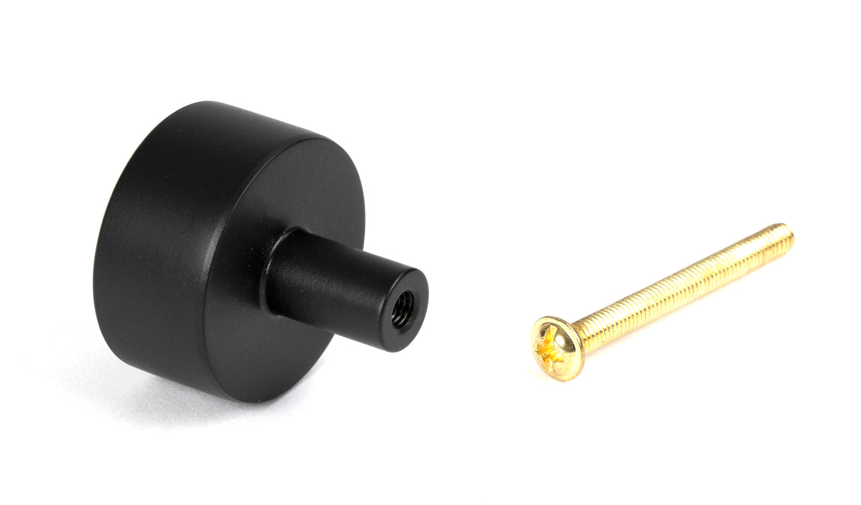 From The Anvil - Matt Black Kelso Cabinet Knob - 32mm (No rose) | Sku. 50341 | Trade Door Handles.