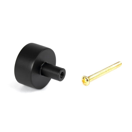 From The Anvil - Matt Black Kelso Cabinet Knob - 32mm (No rose) | Sku. 50341 | Trade Door Handles.
