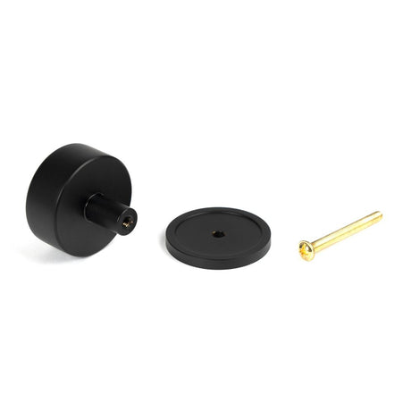 From The Anvil - Matt Black Kelso Cabinet Knob - 38mm (Plain) | Sku. 50343 | Trade Door Handles.