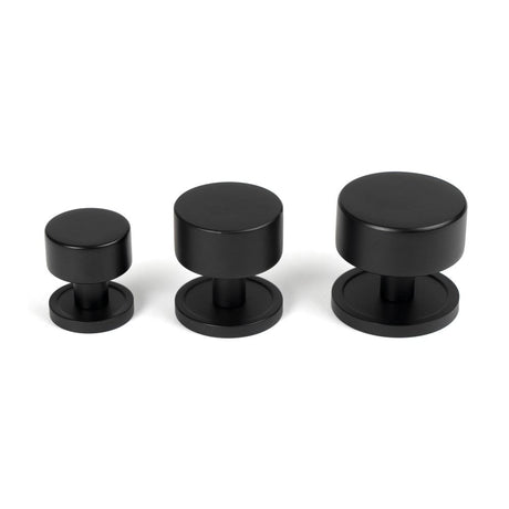 From The Anvil - Matt Black Kelso Cabinet Knob - 38mm (Plain) | Sku. 50343 | Trade Door Handles.
