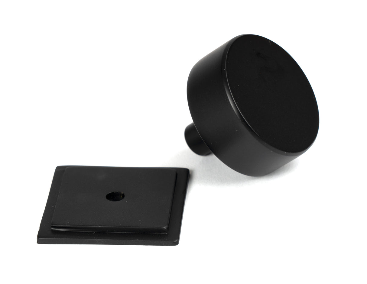 From The Anvil - Matt Black Kelso Cabinet Knob - 38mm (Square) | Sku. 50345 | Trade Door Handles.