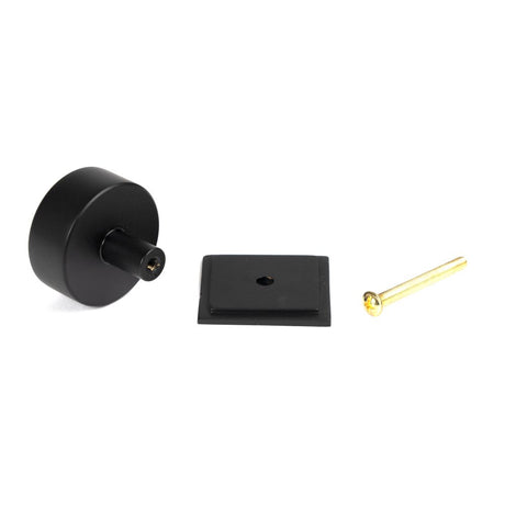From The Anvil - Matt Black Kelso Cabinet Knob - 38mm (Square) | Sku. 50345 | Trade Door Handles.