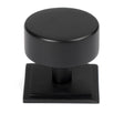 From The Anvil - Matt Black Kelso Cabinet Knob - 38mm (Square) | Sku. 50345 | Trade Door Handles.