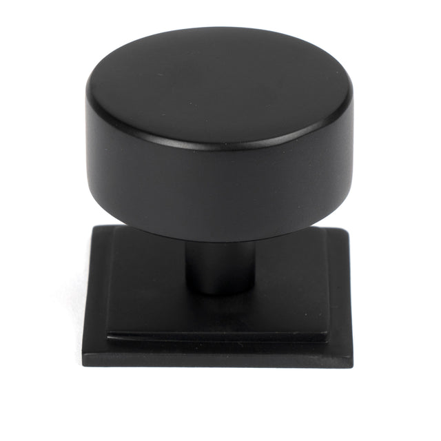 From The Anvil - Matt Black Kelso Cabinet Knob - 38mm (Square) | Sku. 50345 | Trade Door Handles.